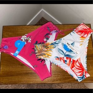 Cupshe Bikini bottoms set of 2 NWT